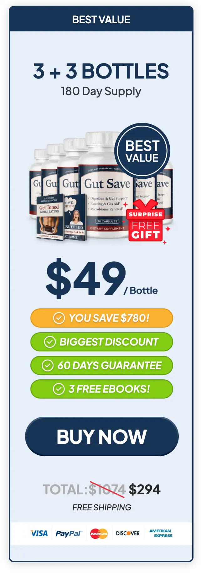 GutSave 6 bottles
